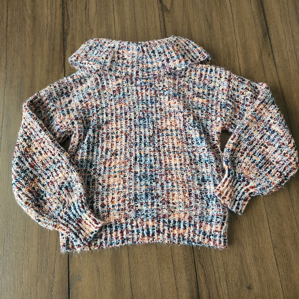 Girls Art Class waffle knit sweater